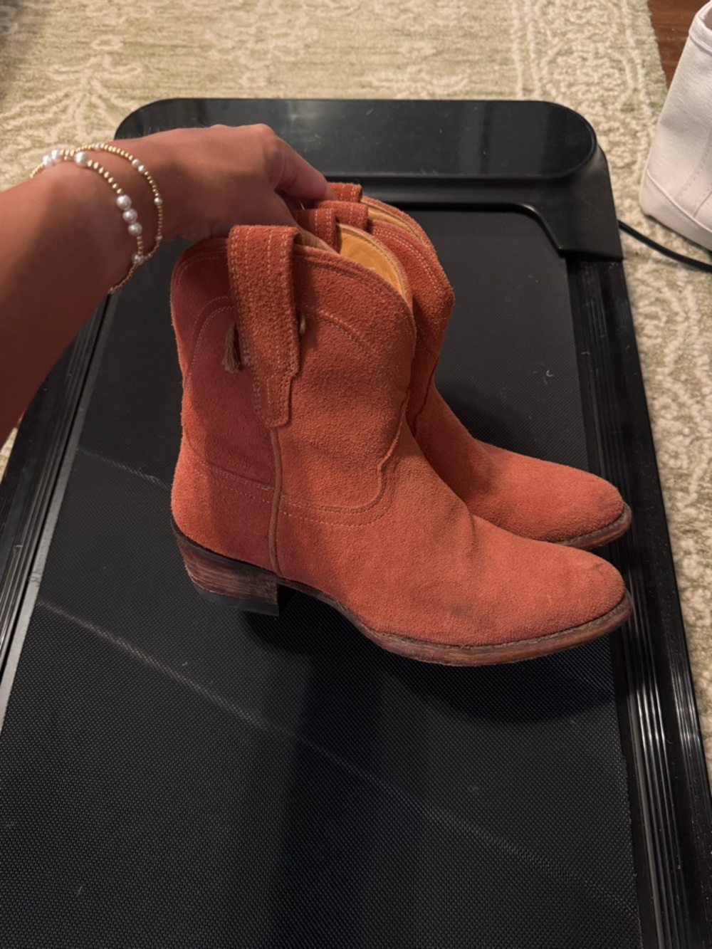 Tecovas Women's Suede Ankle Boots - Terracotta